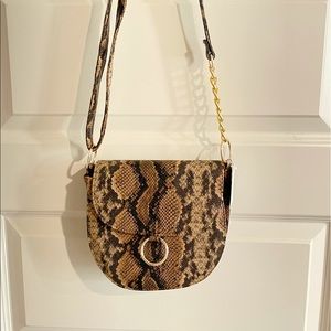 Faux Leather Animal Print Crossbody bag purse